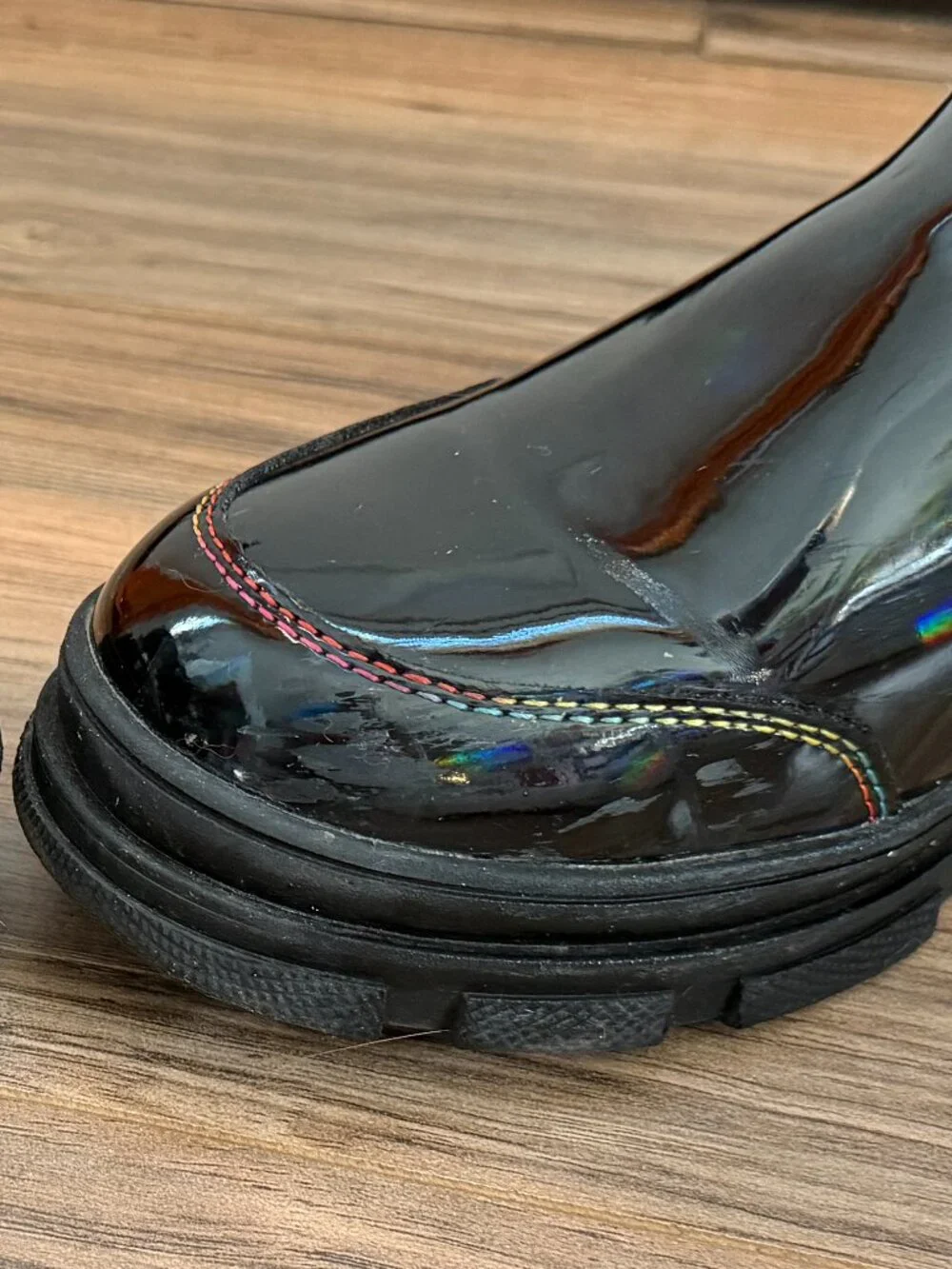 Old Navy Slip On Boots Black Iridescent Size 3